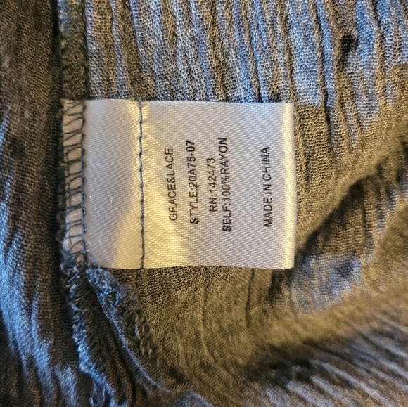 Grace & Lace Floral  Blouse - Gray with Pink and Yellow - Picture 6 of 6